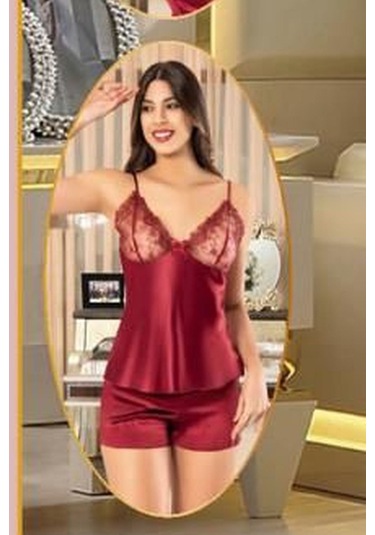 Xses 1005 Kadın Çeyizlik Saten 6'lı Takım-bordo Bordo