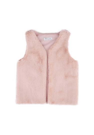 Best Kids Kız Çocuk Kürk Detaylı Yelek 001