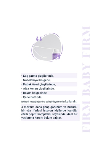 She Vec Firm Baby Firm Dikey Kırışıklıklar Üzerinde Etkili Krem 30 ML