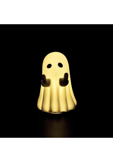 Dofolink Halloween Işıklı Vinyl Figür: Korkunç Ve Komik Karışımı - Yıldız Parmaklı Hayalet Dekorasyon Hediyesi Beyaz