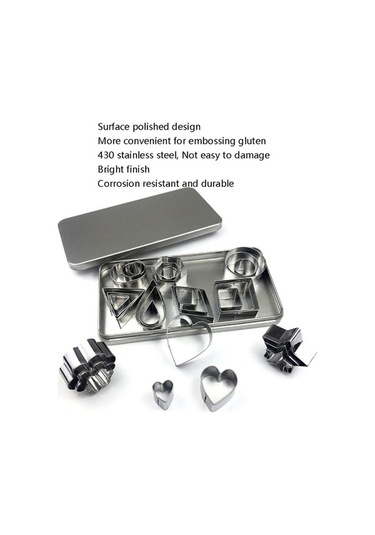 Dancemonkey 30 Adet Paslanmaz Çelik Bisküvi Kalıbı, Küçük Ve Pratik Gümüş
