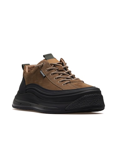 Yaşar Kaşlı Erkek Hakiki Deri Casual Günlük Ayakkabı 25k Ykö-22114 M Haki Nubuk Haki Nubuk