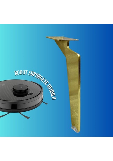 20 Cm Metal Tabanca Ayak Koltuk Ayağı Mobilya Ayağı Ünite Ayağı Konsol Ayağı Puf Berjer Ayağı Gold