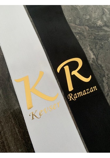 Gelin Damat Isimli Tören Takı Kurdelesi 2 Adet B-50