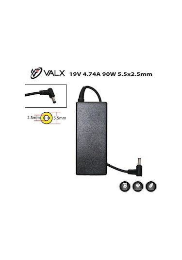 VALX LA-19055 19V 4.74A 90W NOTEBOOK ADAPTÖRÜ Toshiba Uyumlu/ASUS/CASPER