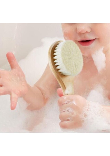 Suntek 3 Parça Ahşap Saplı Saç Fırçası Tarak Çocuklar