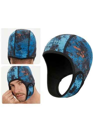 Suntek Scuba Diving Hood 2mm Neopren Dalış Wetsuit Koyu-mavi Koyu Mavi