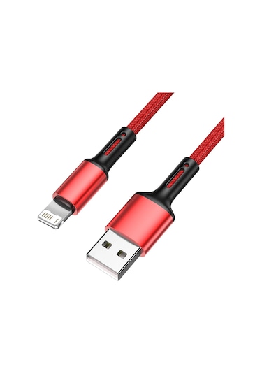 Nephyusb Hızlı Şarj Kablosu 2m 3m Iphone Uyumlu 13 12 11 Pro Max X Xr Xs 10 8 7 5 6s Se Uzun Şarj Kablosu Telefonkırmızı