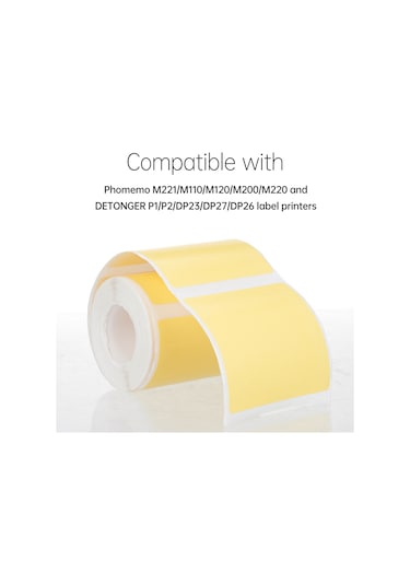 Youtek Detonger P1/p2/dp23/dp27/dp26 Ve Phomemo M221/m110/m120/m200/m220 Uyumlu 50x50mm 150 Adet Pembe Dairesel Termal Etiket Kağıdı