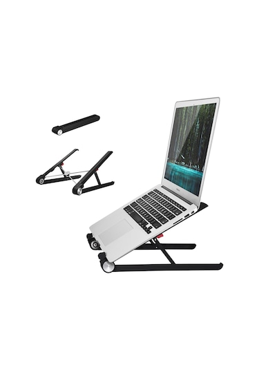 Bix Saiji X1 Alüminyum Notebook Laptop Standı Siyah