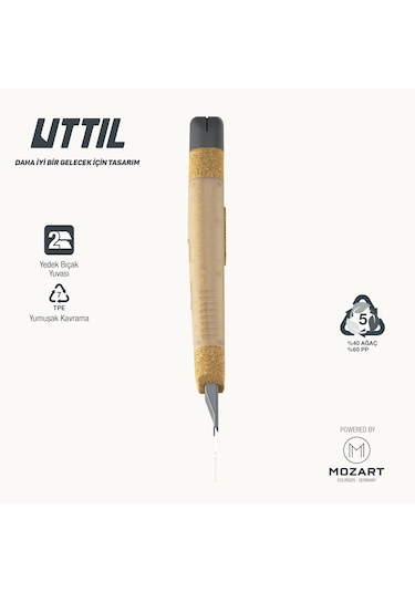 UTTIL Aura Natura Nmuk09-an %40 Ağaç 18 Mm Pro Maket Bıçağı