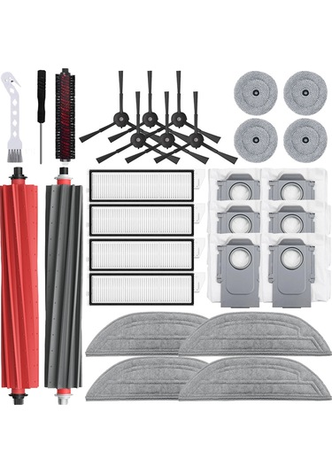 Junzhuodianpu Roborock S8 Maxv Ultra/g20s Robot Süpürge Aksesuarları: Ana Fırça, Yan Fırça, Hepa Filtre, Paspas, Toz Torbası