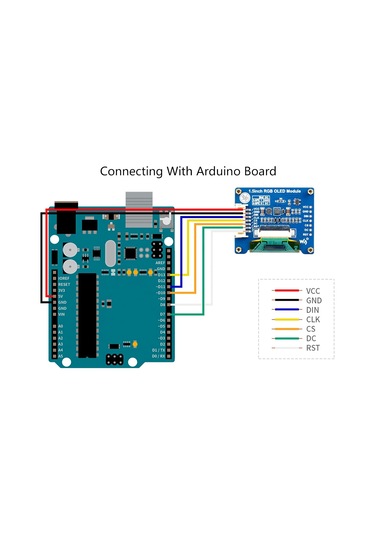 1.5inch Rgb Oled Ekran Modülü 128 128 Piksel, 65k Rgb Ekran Renkleri, Spı Arayüzü