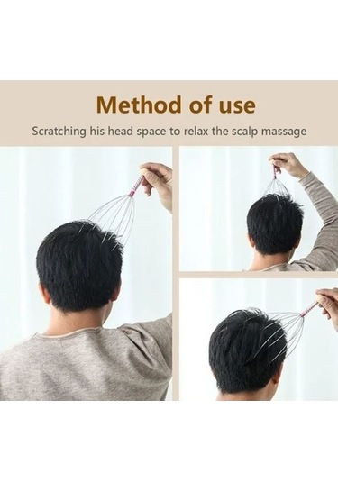 Saç Derisi Masaj Aparatı 0392 - Kafa Masajı İçin Rahatlatıcı Alet Çok Renkli