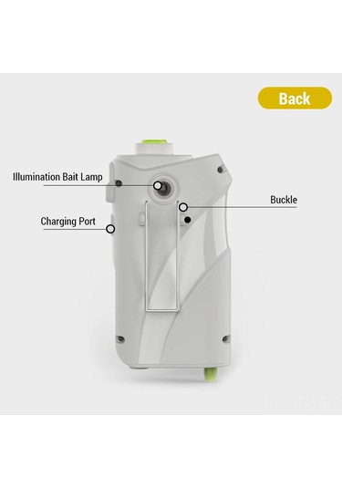 Qingmipy Akıllı Tespitli Balık Tutma Su Pompası Siyah 1.8m Boru - 1 Ton/sa Su Akışı, 6 Saat Oksijenasyon, 36 Saat Aydınlatma