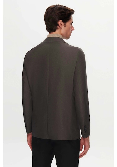 D's Damat Slim Fit Antrasit Armürlü Kumaş Ceket 3ef04r107409m Antrasit