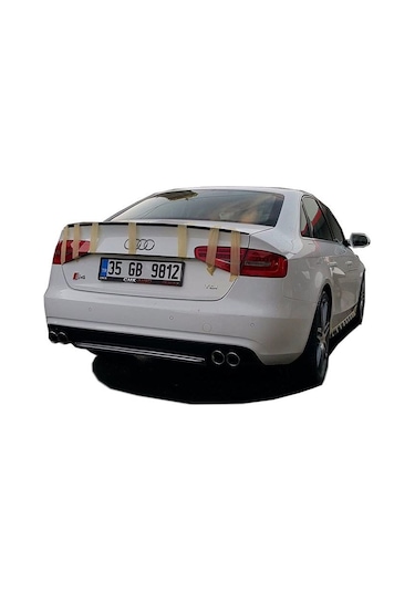 Audi A4 B8 Makyajlı 2012 - 2016 S4 Arka Tampon Eki - Difüzör pla