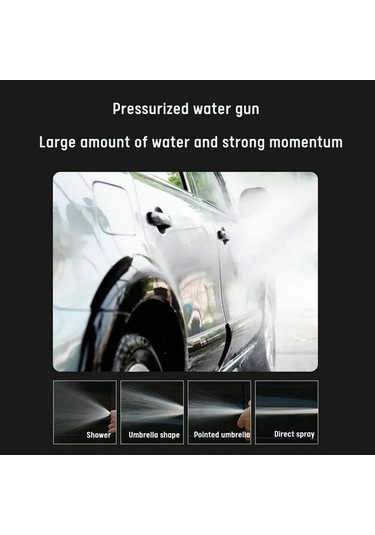 Ulzyvf Yüksek Basınçlı 20m Bahçe Hortumu Nozulu - 5 Modlu Püskürtme & Köpüklü Temizleme