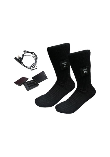 Suntek 2x Unisex Elektrikli Isıtmalı Çorap Ile Pil-kutusu-usb