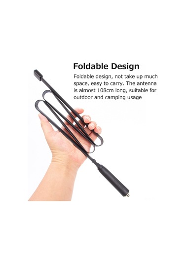 Lemestar Baofeng Uv-9r İçin Sma-f Arayüzlü 108cm Katlanabilir Anten, 136-520mhz Aralığında 2.15dbi Yüksek Kazançlı Radyo Anteni