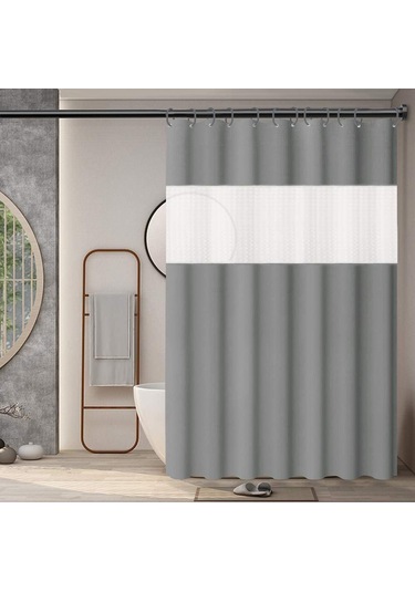 Yifomall Su Geçirmez 3d Desenli Peva Banyo Perdeği - Kalın, Delik Açmadan Monte Edilebilir, Öntüklü, Kross Border Çok Satan Mavi Diğer