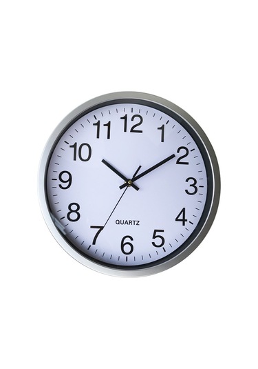 Hfambition 12 İnç Siyah Plastik Duvar Saati - Susuz Hareketli Mekanizma - Özel Logo Tasarımı - Ev Ve Ofis Kullanıma Uygun Açık Mavi