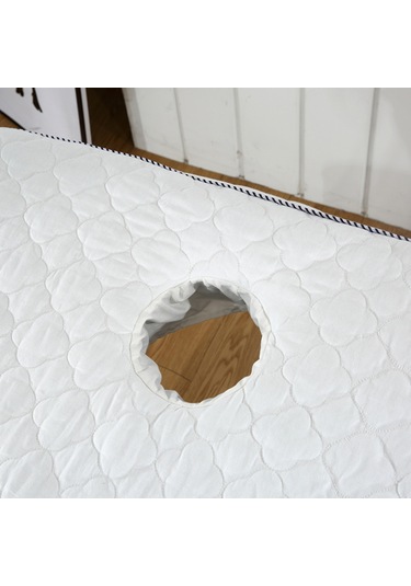 Suntek Delikli 75x28inç Masaj Kozmetik Tablo Valance Sheet Beyaz