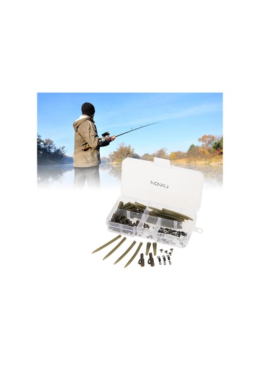 Lixada 100 Adet Terminal Sazan Balıkçılık Pimleri İle Y4700 Yeşil