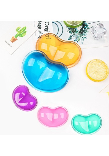 Montıan 2 Adet Şeffaf Silikon Bracer Kalp Şeklinde Fare Bilek Destekçisi, Rastgele Renk Teslimatı