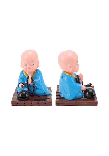 Geeroyoo Güneş Enerjili Otomatik Kafa Sallayan Fenerci Fişekçi, Ev Ofis Araba Dekorasyonu, Şans Ve Mutluluk Dilekleri, Plastik Materyal, Hediye Paketi