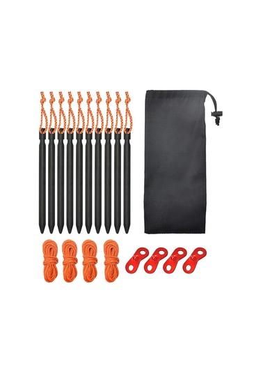 Homyl 18cm Stakes Kamp Yürüyüşü Için Çadırı Kanopi Siyah Siyah