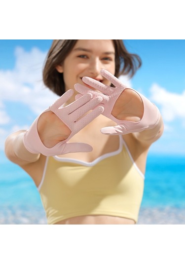 Golovejoy Xg72 1 Çift Bisiklet Soğutma Buz Ipek Eldiven Anti-uv El Koruyucu