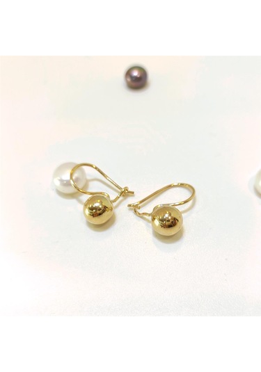 Altın Ürünler 7 MM Sallanan Top Küpe