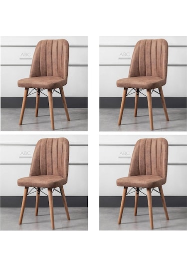 Yonga Concept Karegold Sandalye 4 Adet Kahverengi