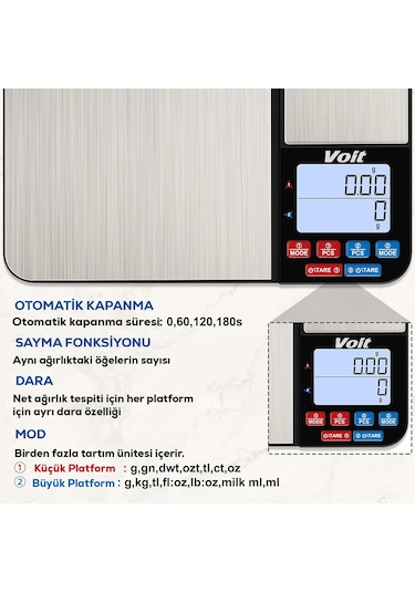Voit Sc21 Hassas Mutfak Terazisi-lcd Ekranlı Dijital Tartı