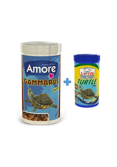 Gammarus 1000ml + Lotus Turtle Sticks 250ml Kaplumbağa Yemi