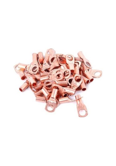 Novahub 50 Adet Sc6-6 Bakır Pabuç Terminali, Soğuk Preslenmiş Kıvrım Konnektörler, İnvertör Ve Akü Uygulamaları İçin