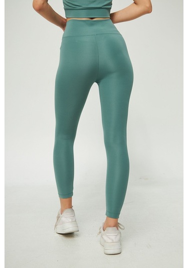 Lesa Wear Yüksek Bel Likralı Toparlayıcı Tayt Çağla Yeşili