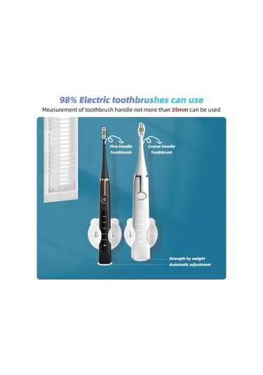 Beyaz Hdoorlink Elektrikli Diş Fırçası Yerçekimi Braketi Yapışkan Duvara Monte Diş Fırçası Kapağı Banyo Ve Mutfak İçin Elektrikli Duvar Braketi Beyaz