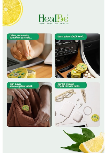 Limon Aromalı Şekersiz Şekerleme