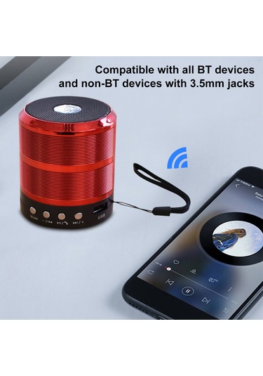 Xiyyadms Metal Bluetooth Hoparlör, Tf Kart/usb Desteği, 3w Güçlü Ses, Portatif Müzik Çalar Altın