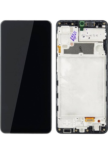 Samsung Uyumlu Galaxy A22 A225 Lcd Ekran Dokunmatik Siyah Çıtalı
