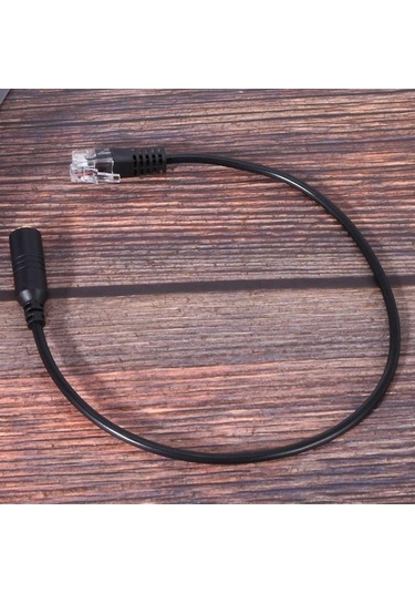 Fortunelane Cisco Ip Telefon Adaptörü: 3.5mm Trrs Dişi - 4p4c Erkek, İphone Kulaklık İle Uyumlu, 31cm Siyah, 2 Adet