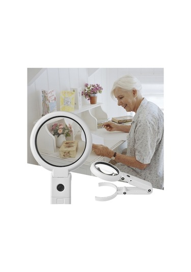 Urbannest 5x/10x El Tipi Masa Büyüteci, Led Işık Ve Stand, Usb İle Çalışan, Aydınlatmalı Büyüteç, El Sanatları Ve Hobi Aracı