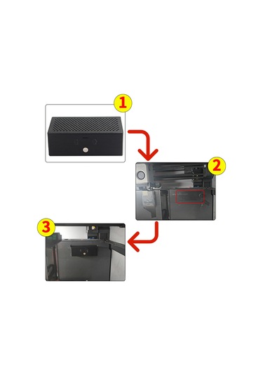 Jeemson Bambu Lab P1p/x1 Uyumlu 3d Yazıcı Filtresi - Aktiv Karbonlu Hava Temizleyici, Kolay Değiştirilebilir