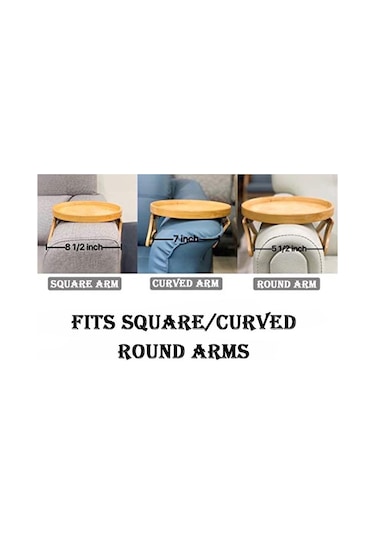 Kanepe Tepsisi Masa Kanepe Kol Dayama Klipsli Tepsi Doğal Bambu Kanepe Tepsisi Uzaktan Kumanda Kahve Aperatifler İçin Pratik Tv Aperatif Tepsisi