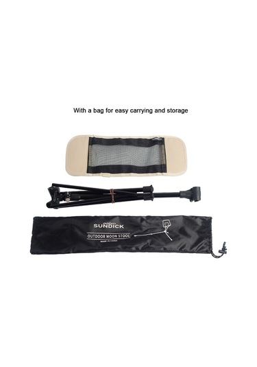 Sundick-katlanır Ay Sandalye Alüminyum Alaşım Ayak Dayanağı Siyah