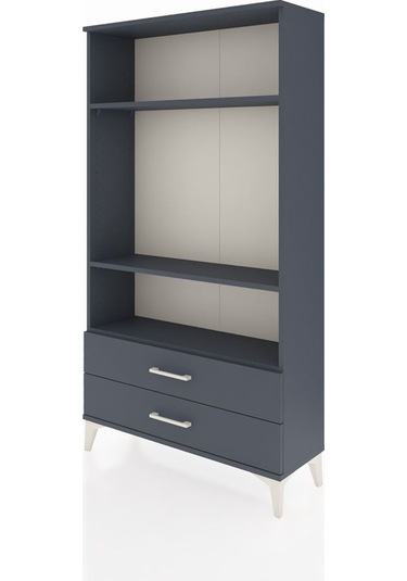 Arges Dolap 3 Raflı 2 Çekmeceli 88x30x163 Antrasit-antrasit Antrasit