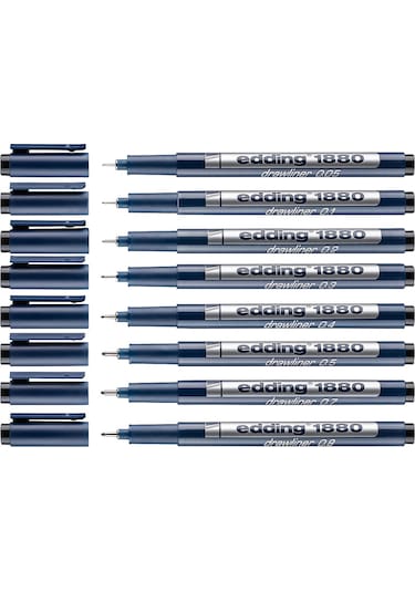 Edding 1880 Teknik Çizim Kalemi Siyah 0.3 Mm