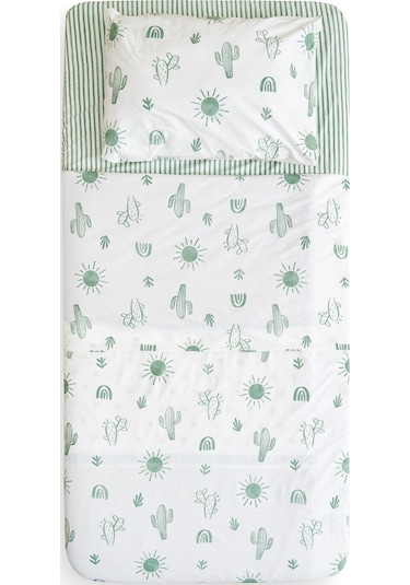 Soley Boho Bebek Nevresim Takımı 100x150 Cm Yeşil